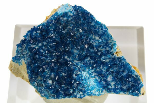 1.2" Vibrant Blue Veszelyite Crystals on Hemimorphite Matrix – China